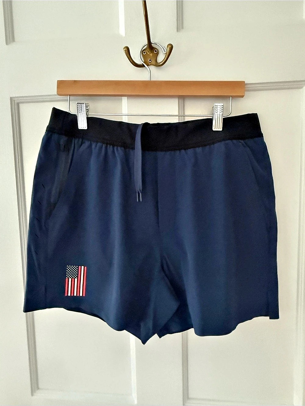Ten Thousand Interval Shorts 5” Lined Navy JULY 4th FLAG EDITION NEW Large L